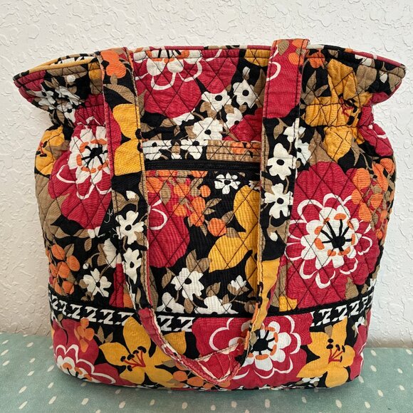 Vera Bradley Bittersweet Quilted Tote with Handles Houndstooth Interior - Picture 1 of 15